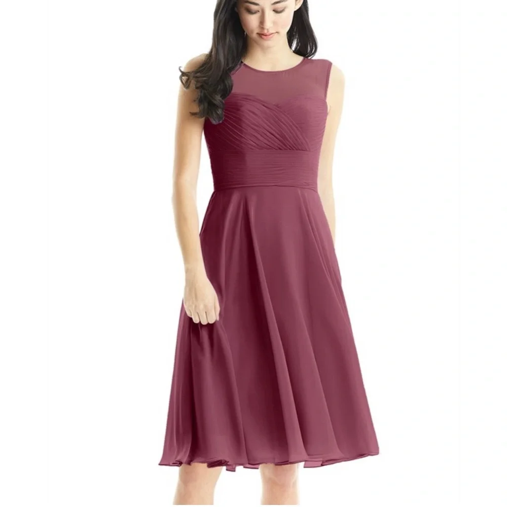 Azazie Scarlett dress in white. Size A6 beautiful bridal shower dress. Worn once - Picture 2 of 5